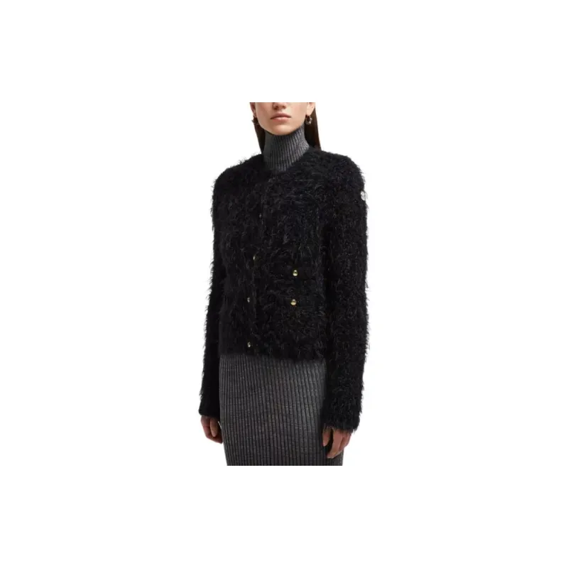 Moncler Logo Patch Knitted Down Jacket-1