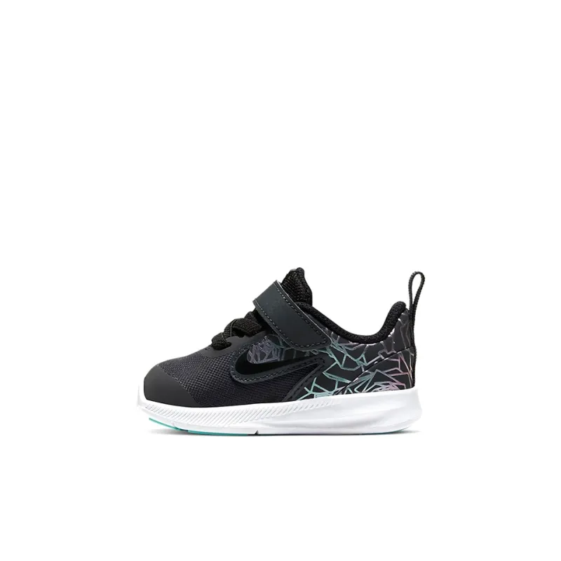 Nike Downshifter 9 Rebel Non-slip Lightweight Low-Top Running Shoes Black Green Infant And Toddler-0