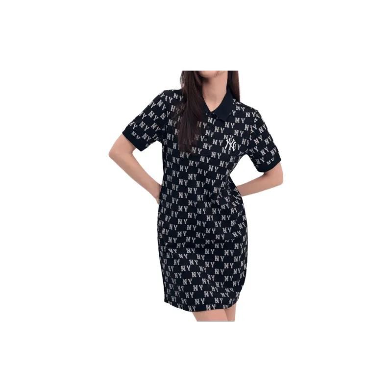MLB Short Sleeved Dress Women's Black-3