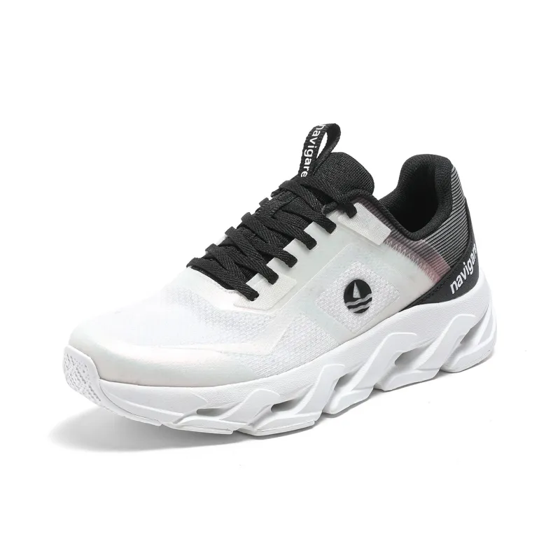 NAVIGARE Trendy Jogger Running Shoes Men Low Top Black/Gray/White/Gray/Orange/Red-9