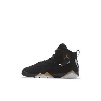 Jordan True Flight Black Wolf Grey Metallic Gold PS