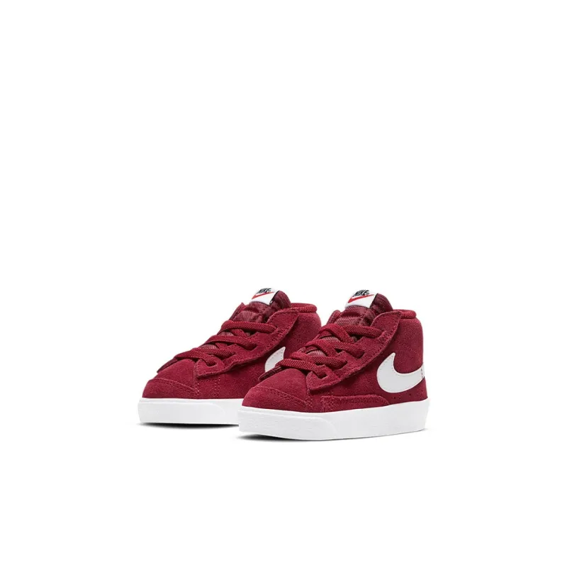 Nike Blazer 77 Suede Mid Top Toddler Shoes Red White Infant And Toddler-2