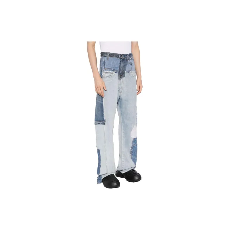 NATASHA ZINKO Upcycled Wide-leg Jeans-3
