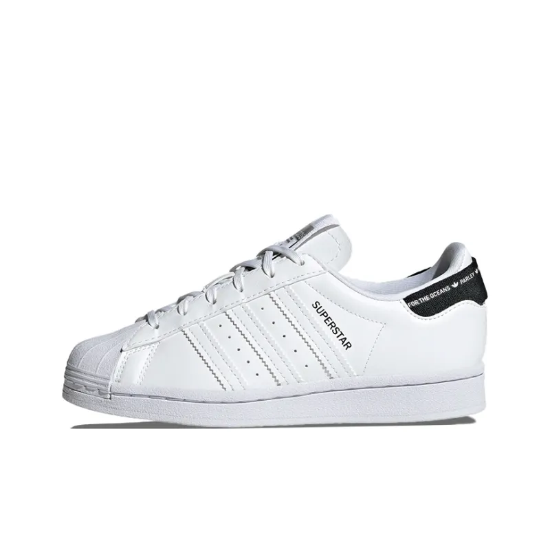 Adidas Originals SUPERSTAR Abrasion Resistant Low Top Kids' Skateboarding Shoes White Teenagers-0