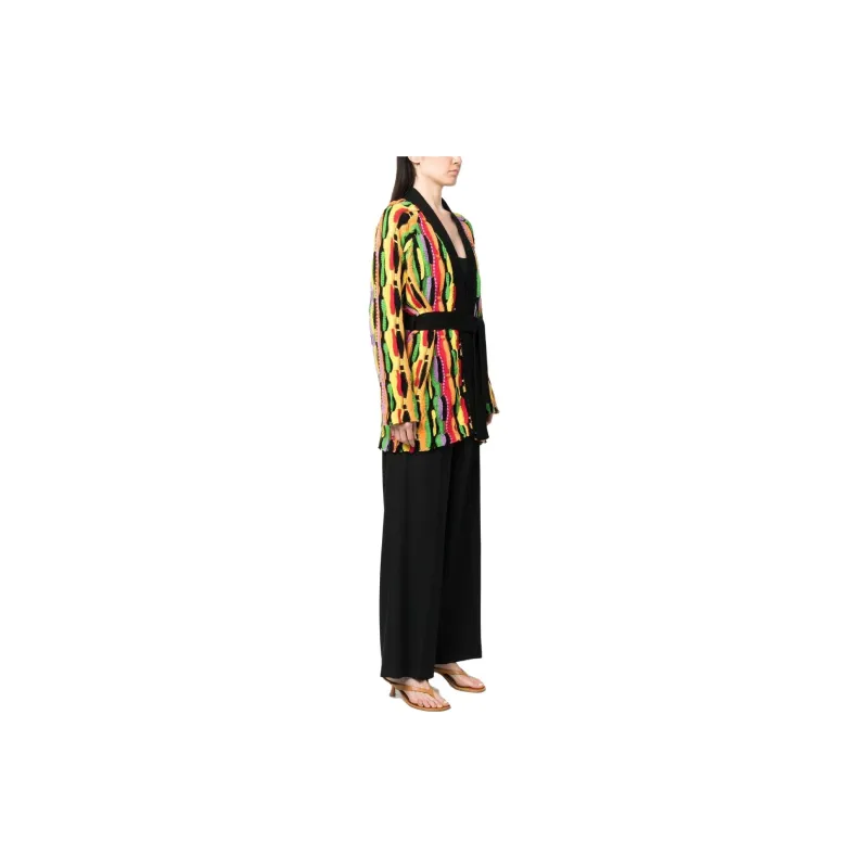 MSGM Belted Waist Knitted Coat-4