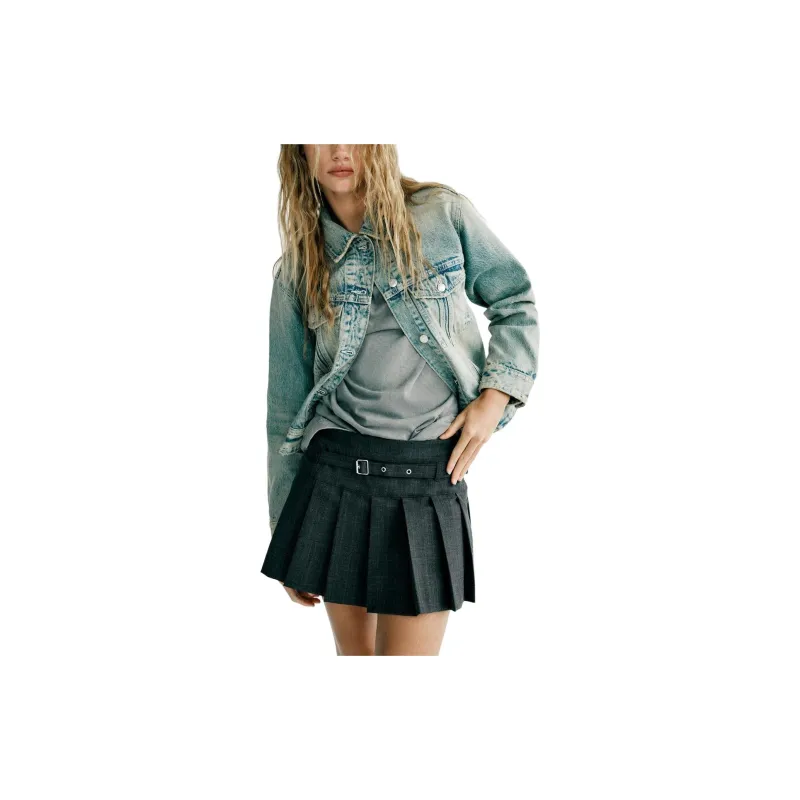 ZARA Casual Short Skirts Women's Gray-3