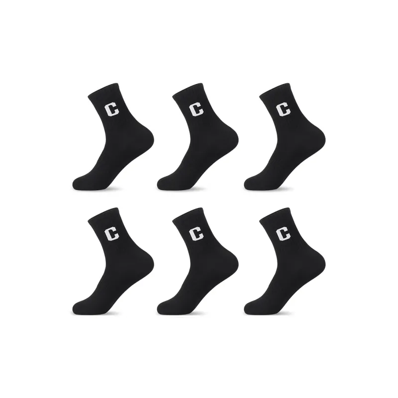 H YXIANG Mid Calf Socks Women's 6 Pack-9