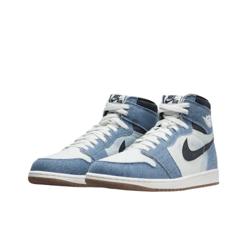 Jordan Air Jordan 1 Retro High OG Cushioned Slip-Resistant High-Top Vintage Basketball Shoes Men's Blue-2