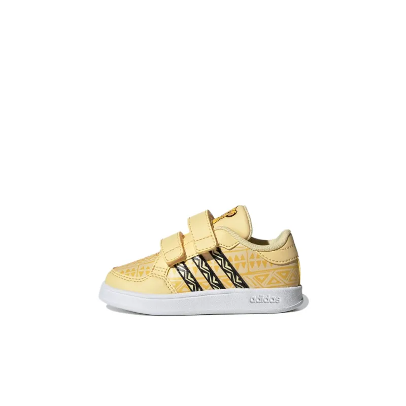 Disney x Adidas Neo Breaknet Wear-resistant And Lightweight Low-Top Toddler Shoes Light Yellow Infant And Toddler-0