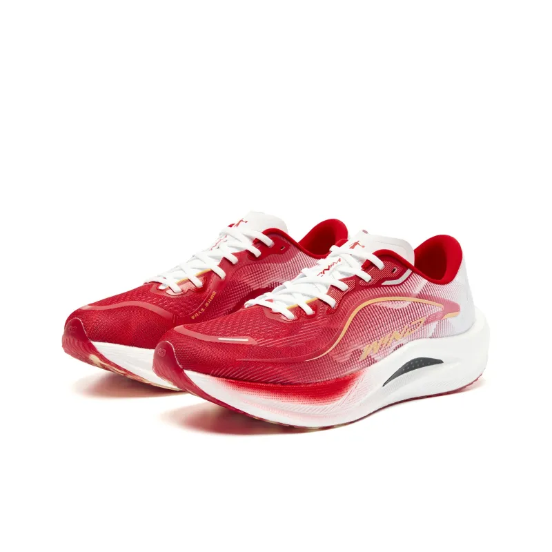 QIAODAN Strong Winds 2.0 Running Shoes Women's Low Top Tomato Red Jordan White-2