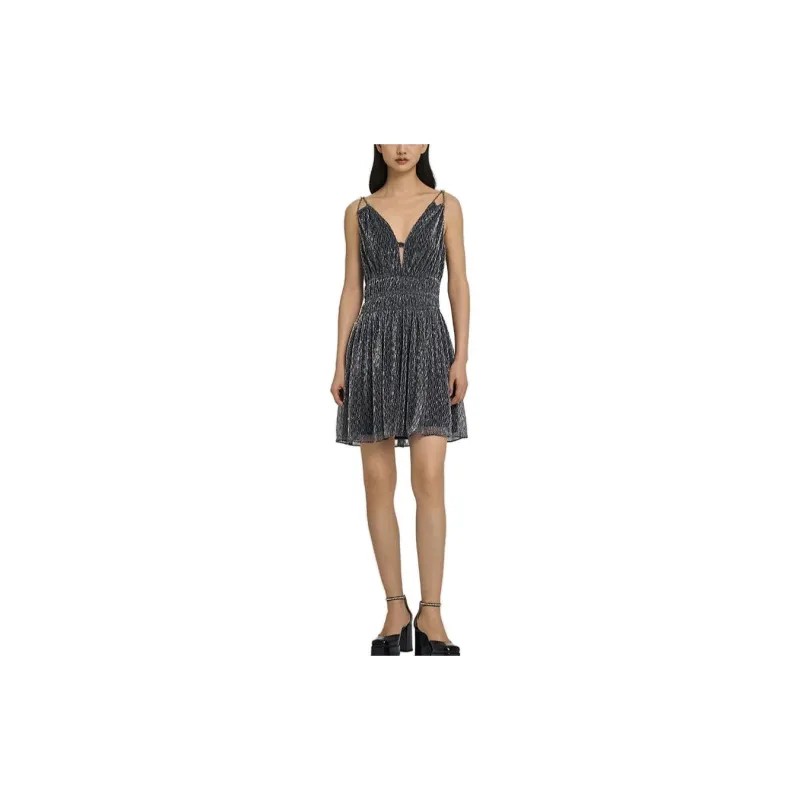 Maje Slip Dresses Women's Silver-1