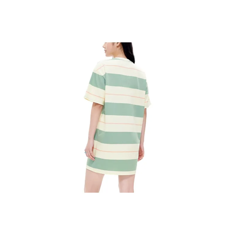 FILA FUSION TOKYO STUDIO Short-Sleeved Dresses Women's Rock Gray Green-4