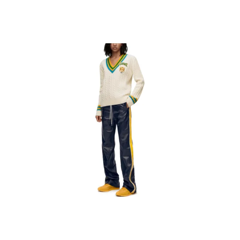 LOEWE Varsity Sweater 'Soft White'-3