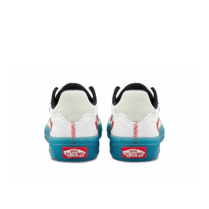 Vans Classics Low Top Skateboard Shoes White Blue Children Aged 3 7 Years Old-4