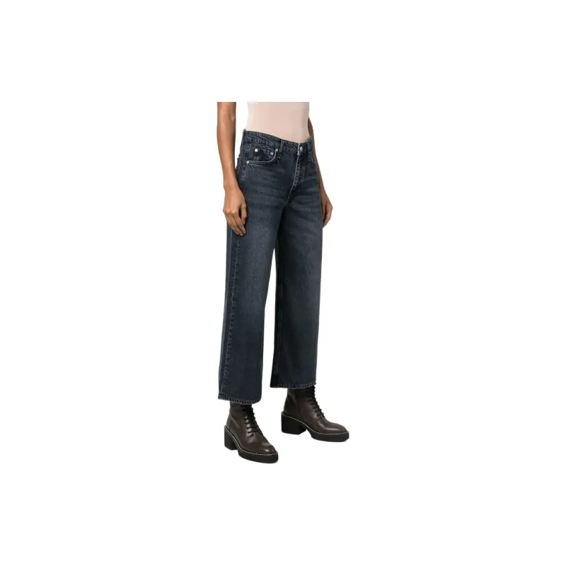 Rag & Bone Wide-leg Cropped Jeans-1