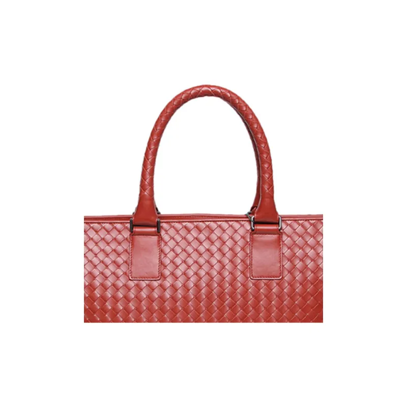 Bottega Veneta Leather Handbag Medium Size Men's Red-2