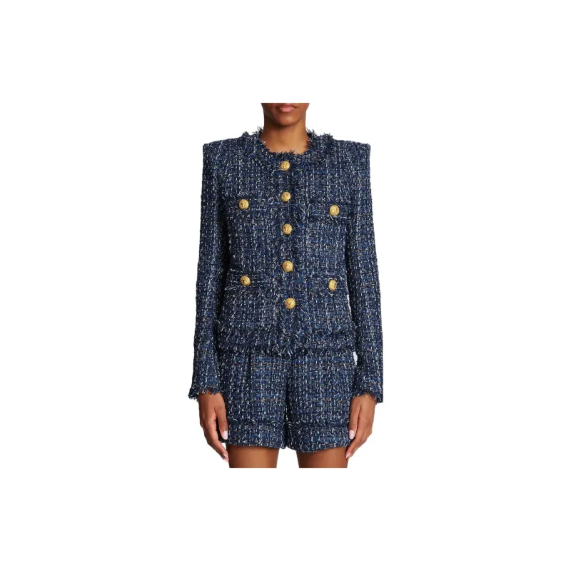 BALMAIN Jackets Women's Blue-1