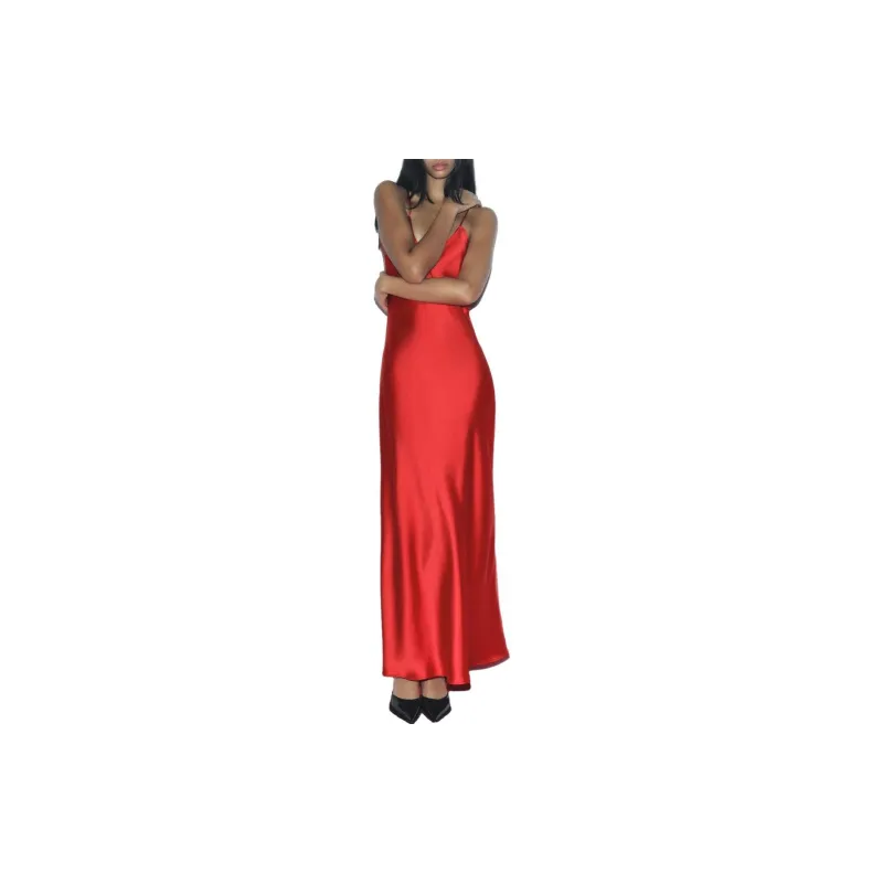 ZARA Slip Dresses Women's Bright Red-2