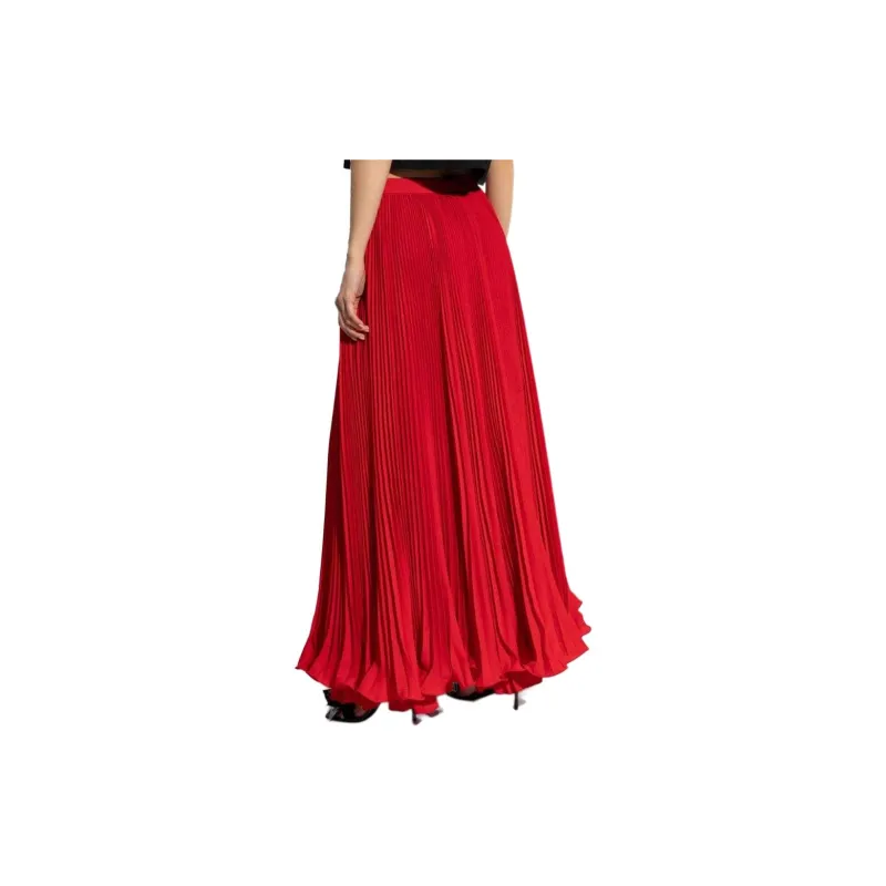 BALMAIN SS24 Casual Long Skirt Women's Red-2