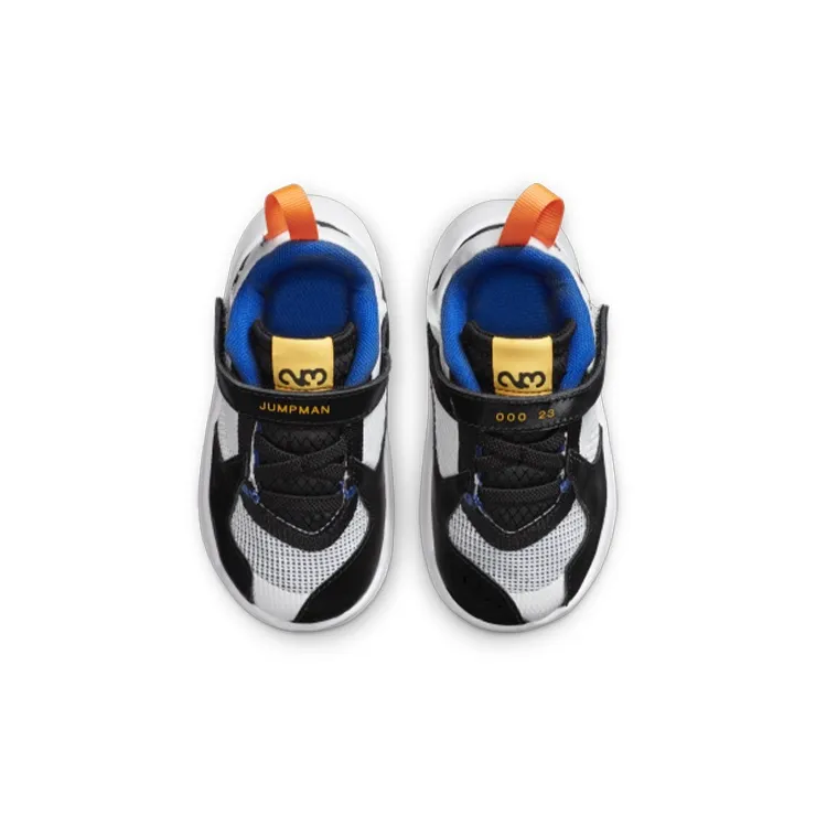 Jordan Delta Cushioning, Wear Resistant Low Top Sports Casual Shoes Black White Orange Infant And Toddler-3