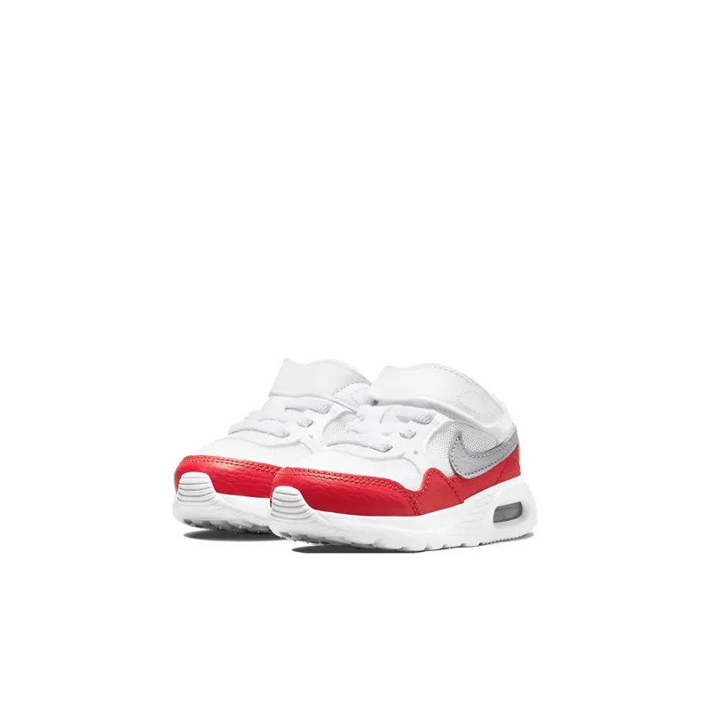 Nike Air Max SC Slip Resistant Cushioning Abrasion Resistant Low Top Running Shoes White Red Infant And Toddler-2