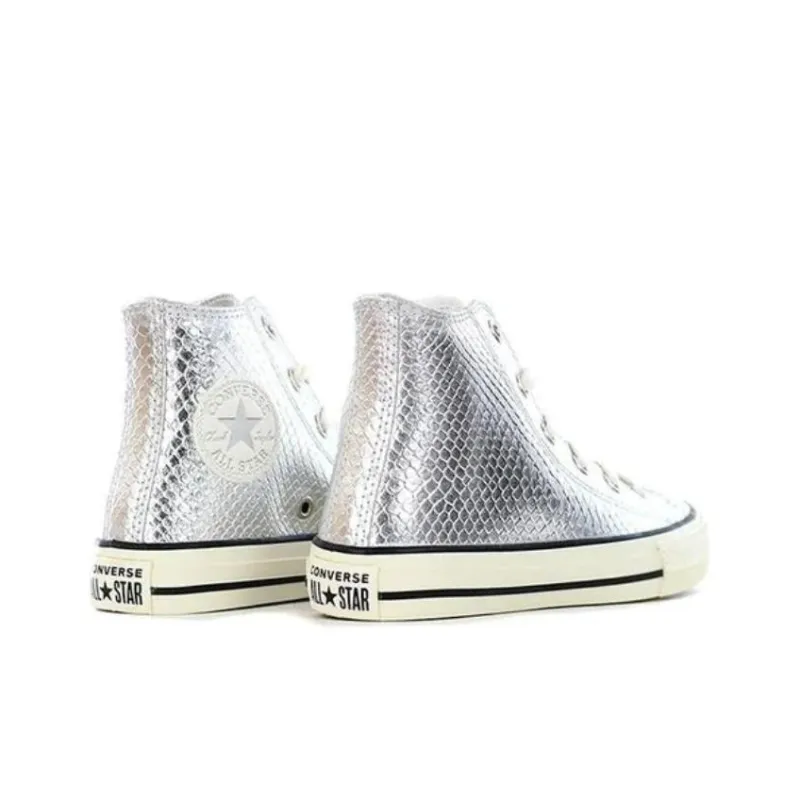 Converse Chuck Taylor All Star Anti-Slip Wear-Resistant High-Top Kids Canvas Shoes Silver Teenagers-3