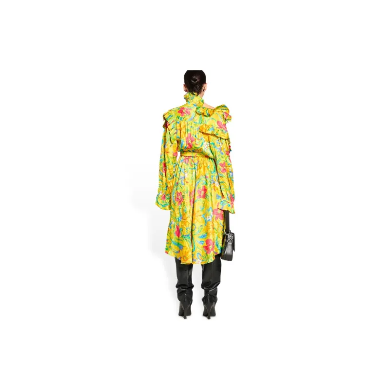 Balenciaga Long-Sleeved Dresses Women's Yellow-2