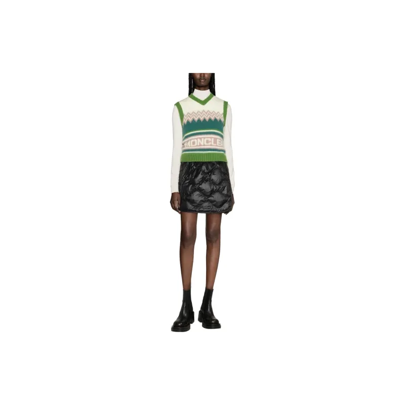 Moncler Knitted Vest 'Green/Pink/White'-1