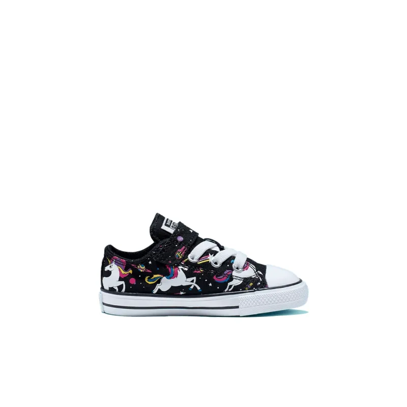 Converse Chuck Taylor All Star Anti Slip Wear Resistant Low Top Toddler Shoes Unicorn Black Infant And Toddler-1
