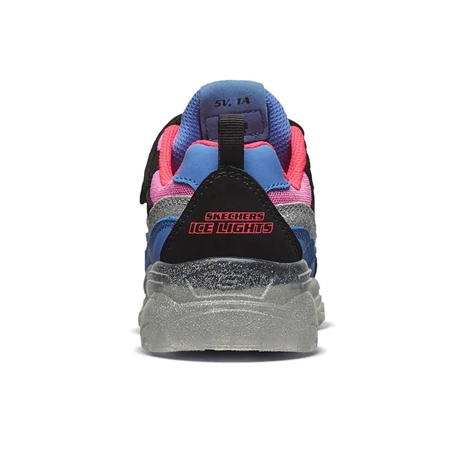 Skechers D'LITES Series Cushioning Anti Slip And Wear Resistant Kids Lifestyle Shoes Black Blue Purple Teenagers-3