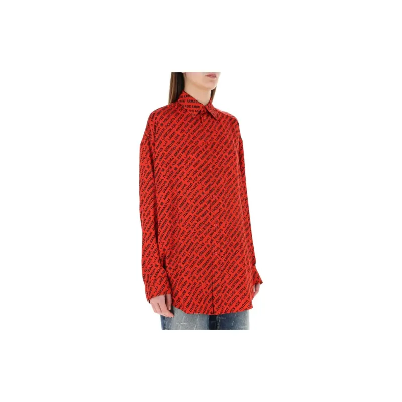 Balenciaga Shirt Regular Fit Women's Red-3