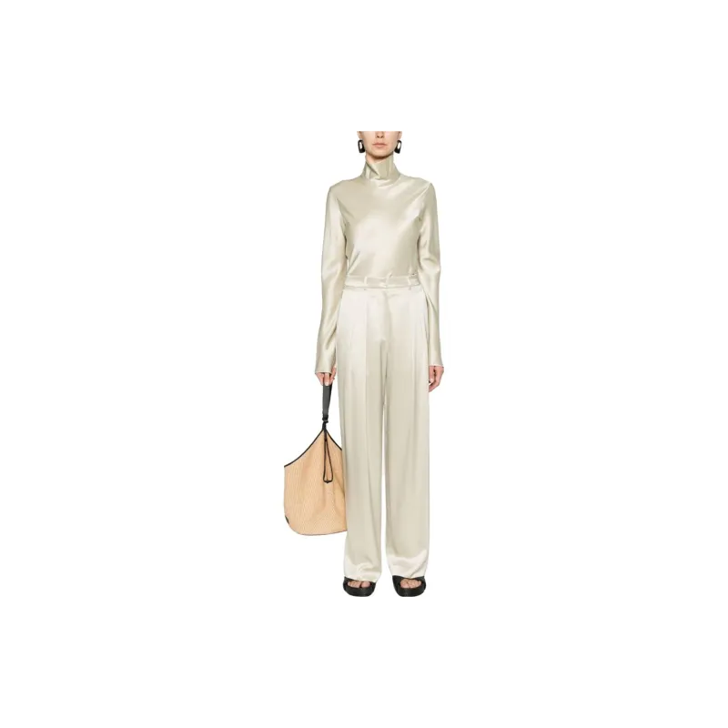 NANUSHKA Lynda Straight leg Satin Trousers-2