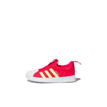 Adidas Originals Superstar Series 360 I Slip Resistant Low Top Toddler Shoes Red Yellow White Infant And Toddler