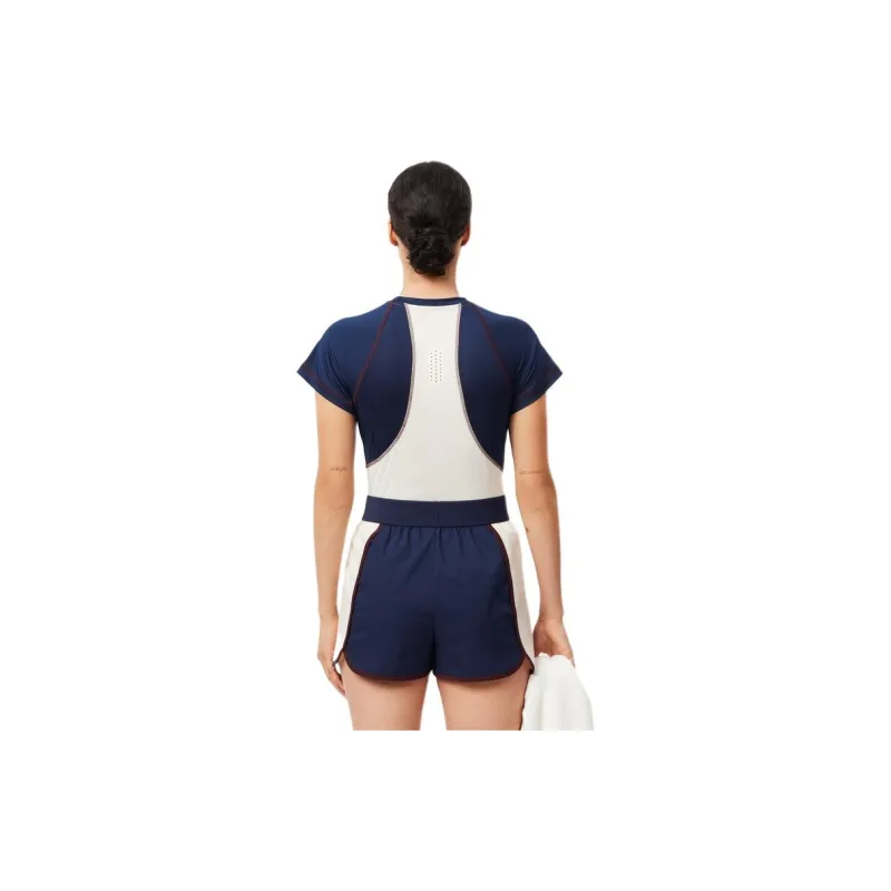 LACOSTE T-Shirt Women's White/Navy-3