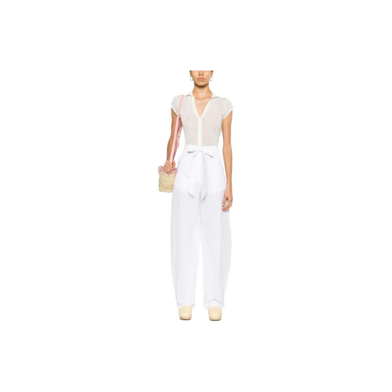 PINKO Ribbed Polo Blouse-2