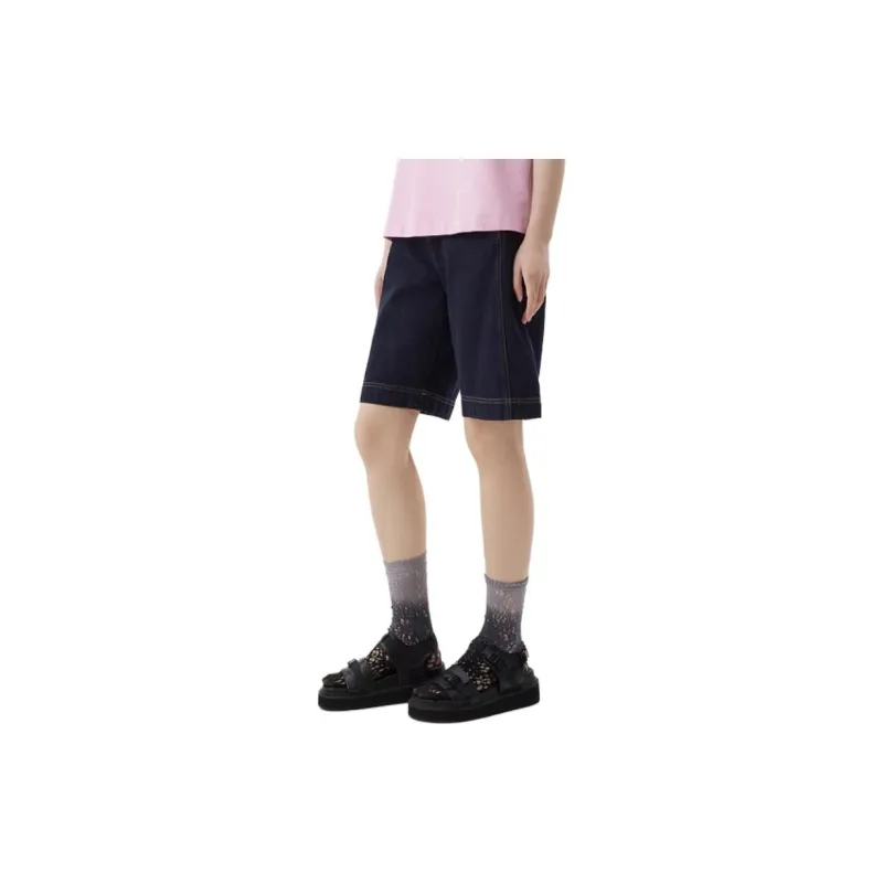 Broadcast Denim Shorts Women's Dark Denim Blue-4