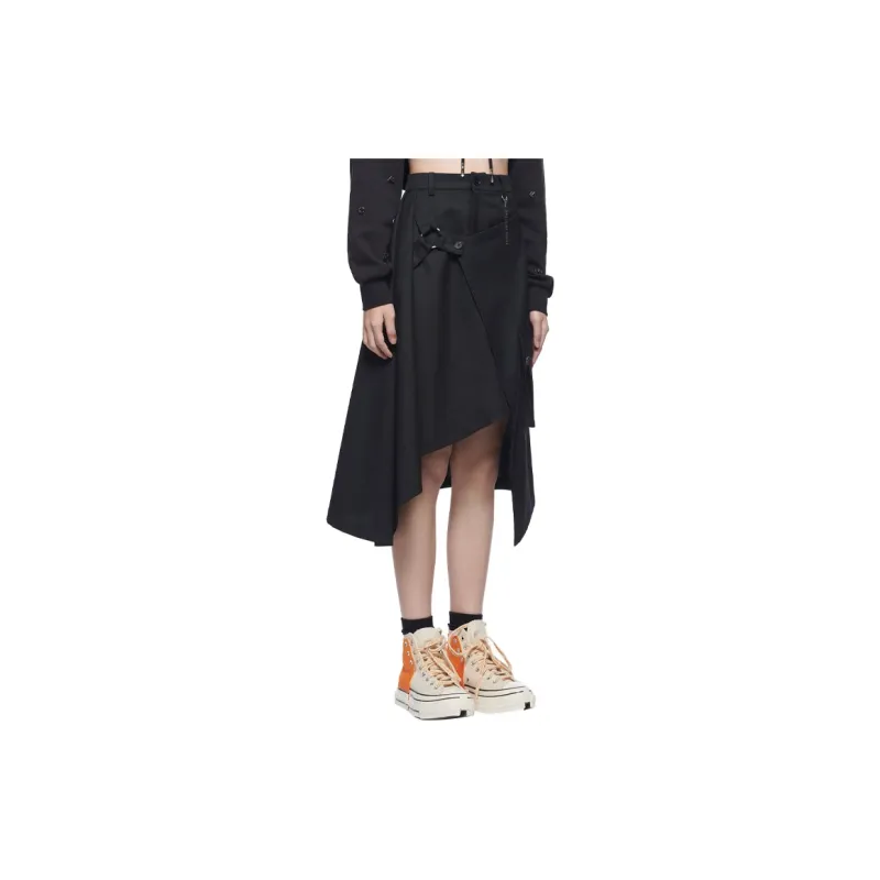 Feng Chen Wang Casual Long Skirts Women's Black-3
