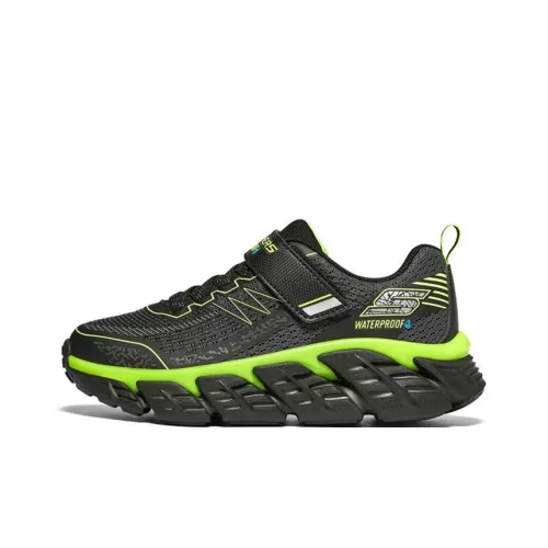 Skechers Tech Grip Cushioning, snyder Resistant, And Abrasion Resistant Low Top Kids' Running Shoes Black Green Teenagers