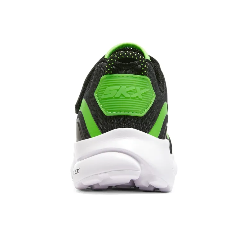 Skechers Slip Resistant Cushioning Abrasion Resistant Breathable Low Top Casual Shoes Black/Lemon Teenagers-4
