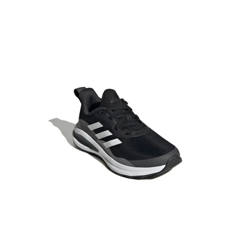 Adidas FortaRun J Lace Running K Abrasion Resistant Breathable Low Top Sports Casual Shoes Black White Kids'-2
