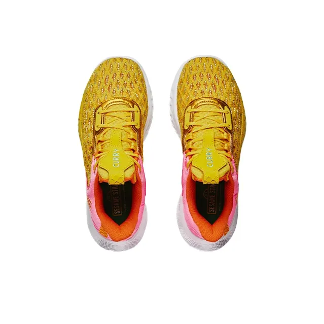 SESAME STREET x Under Armour Curry 9 Low Top Performance Basketball Shoes Lemon Unisex-3