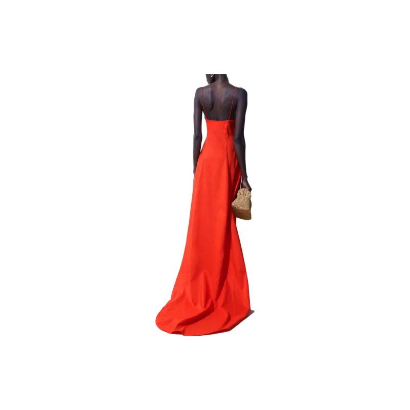 COS Slip Dresses Women's Bright Orange-2