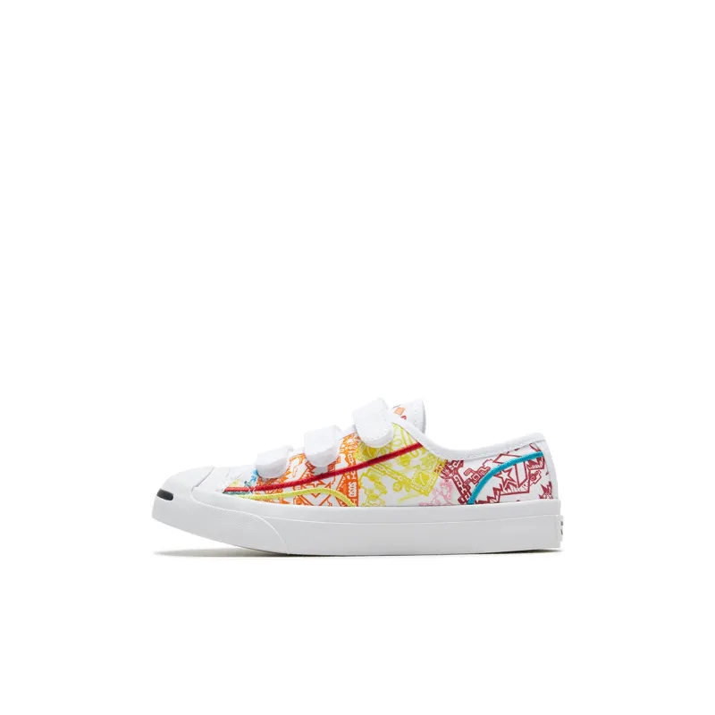 Converse Jack Purcell 3V Non slip Lightweight Low Top Kids Canvas Shoes Chinese Year Children Aged 3 7 Years Old-0