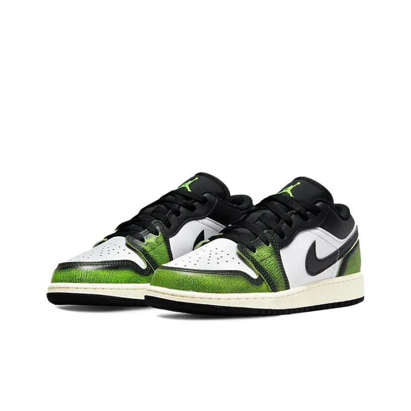 Jordan 1 Low Wear Away Electric Green GS-3