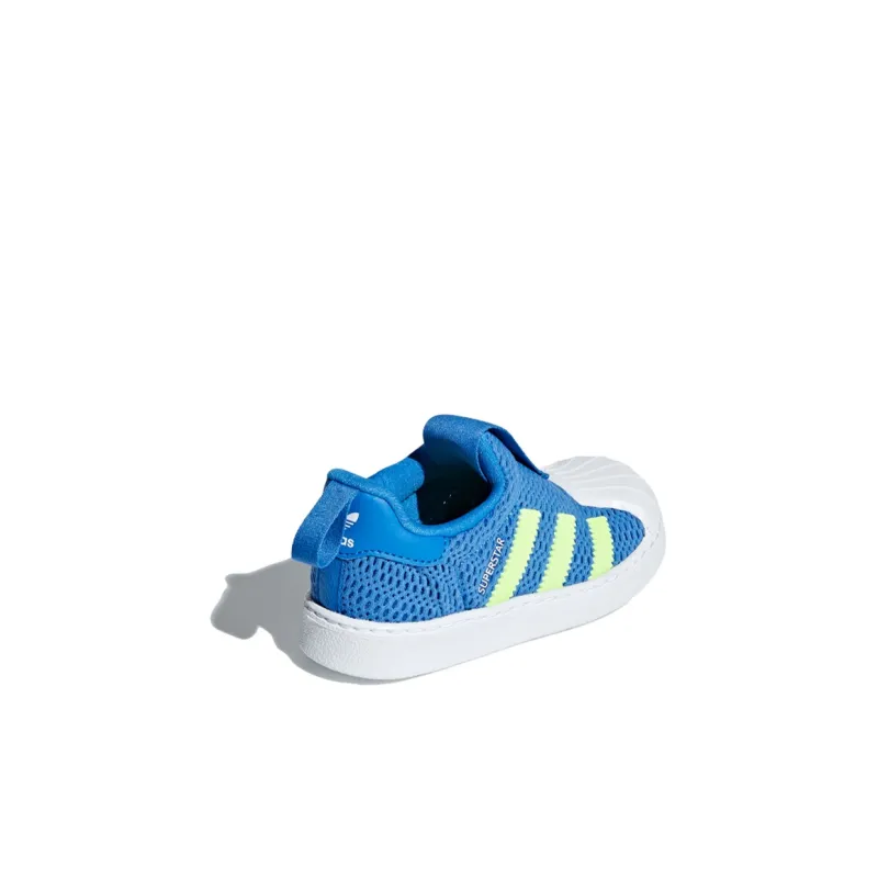 Adidas Originals Slip Resistant Low Top Toddler Shoes Blue Yellow White Infant And Toddler-3