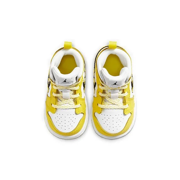 Jordan Air Jordan 1 Mid SE High Top Toddler Shoes Yellow Rose Baby-3
