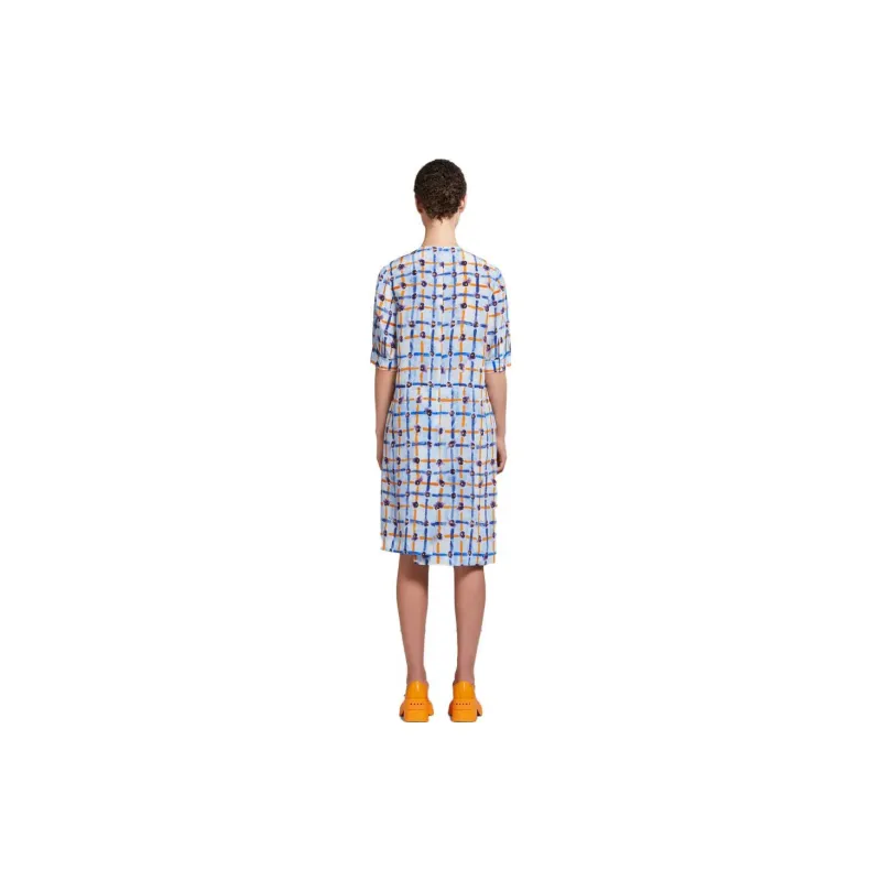 MARNI Floral print Asymmetric Midi Dress-2