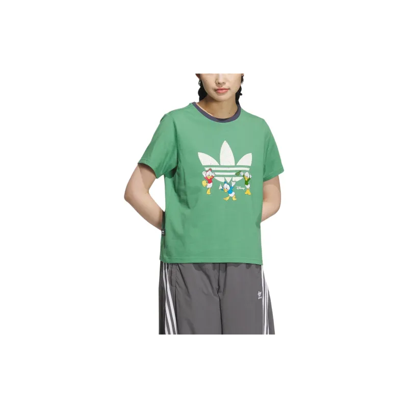 adidas X Disney Women'ss Print Sporty Short-Sleeve T-Shirt Green-2