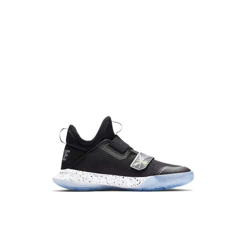 Nike GS Slip Resistant Cushioning Abrasion Resistant Low Top Children's Basketball Shoes Black White Kids'-1