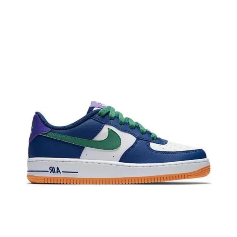 Nike Air Force 1 Air Force 1 Slip Resistant Cushioning Low Top Kids' Skateboarding Shoes Black White Green Teenagers-1